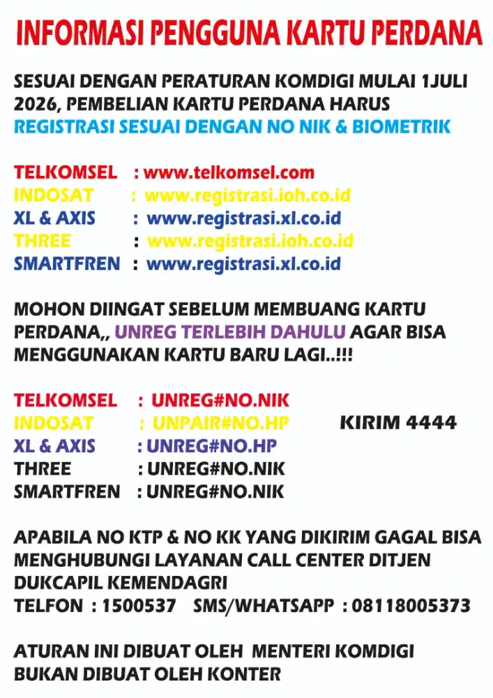 Nomor cantik murah 5G