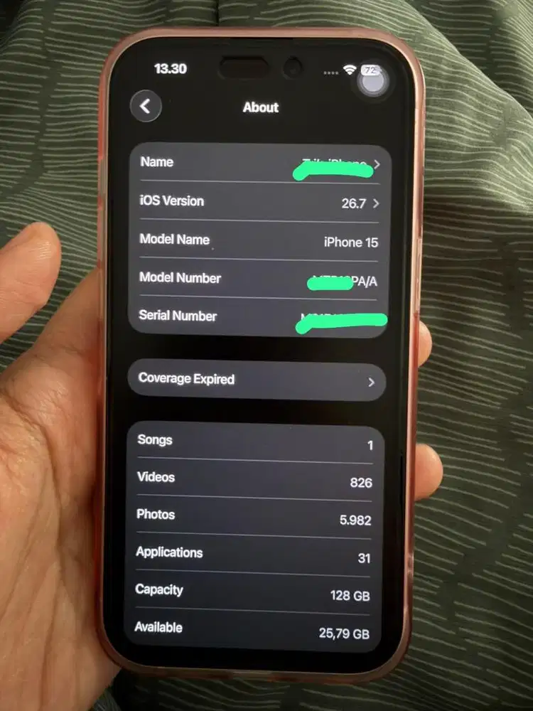 Iphone 15 128gb pink fullset 2nd