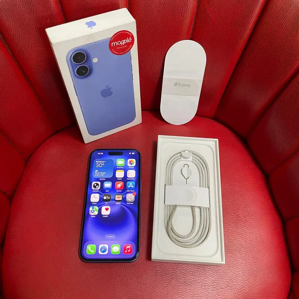 iPhone 16 128gb Ultramarine Garansi iBox Digimap Aktif Fullset Ori