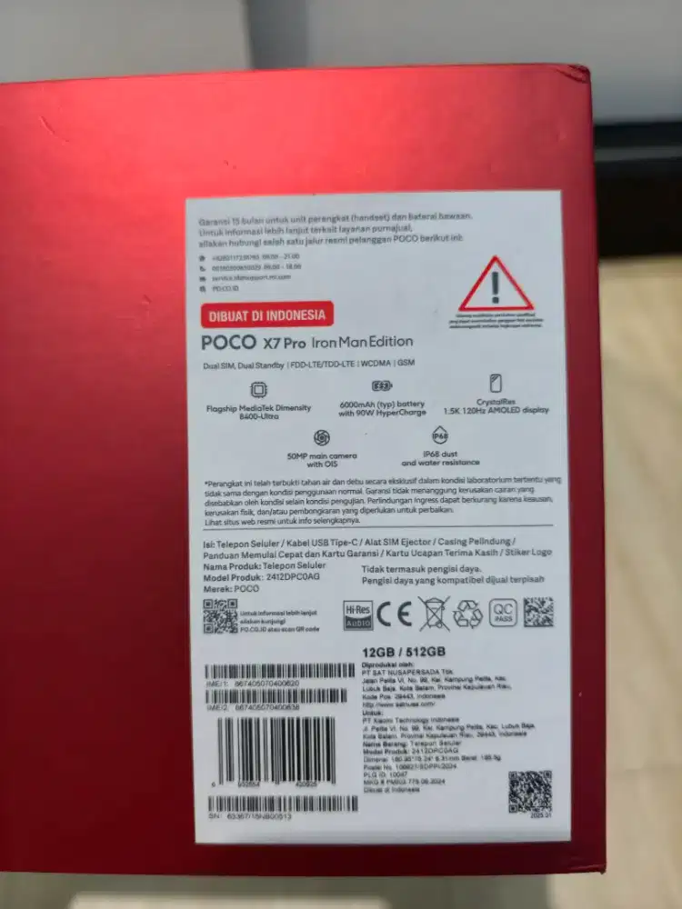 POCO X7 PRO 5G RAM 12GB INTERNAL 512GB