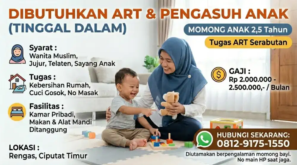 Lowongan Kerja ART serabutan dan Momong