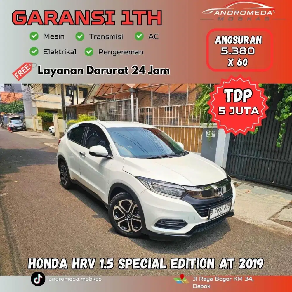 TDP TERMURAH 5 JT HONDA HRV 1.5 SPECIAL EDITION AT 2019 ISTIMEWA