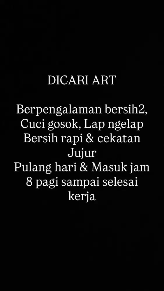 Lowongan Kerja ART