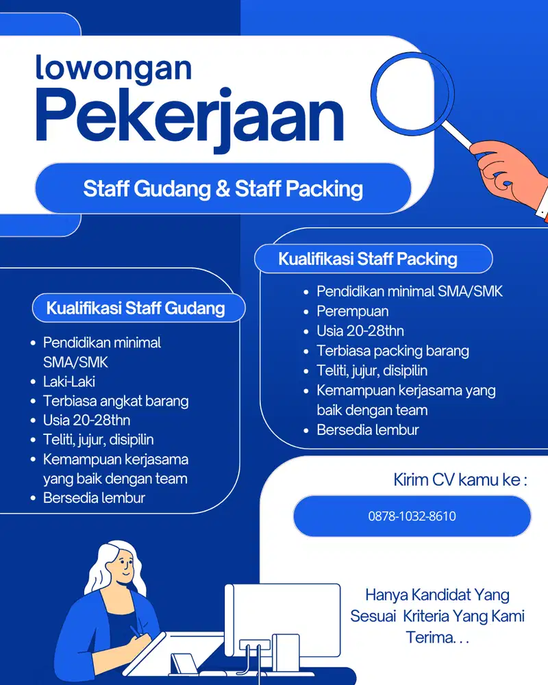 Loker Staff Gudang & Packing Barang