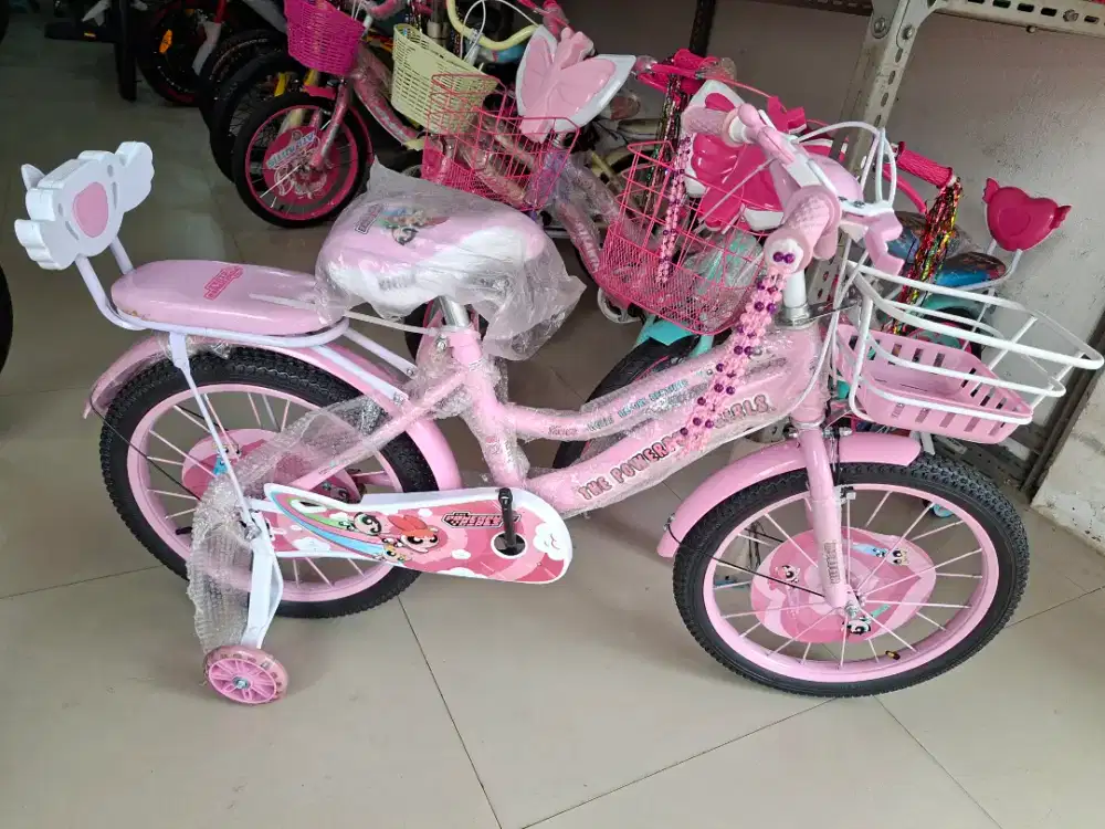 Sepeda Anak Perempuan Sepeda Mini CTB 18 Inch MORTEIN (POWERPUFF GIRLS