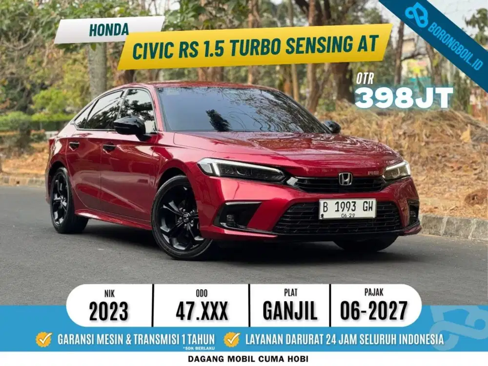 [TANGAN1] HONDA CIVIC 1.5 TURBO RS SENSING CVT 2023 MERAH