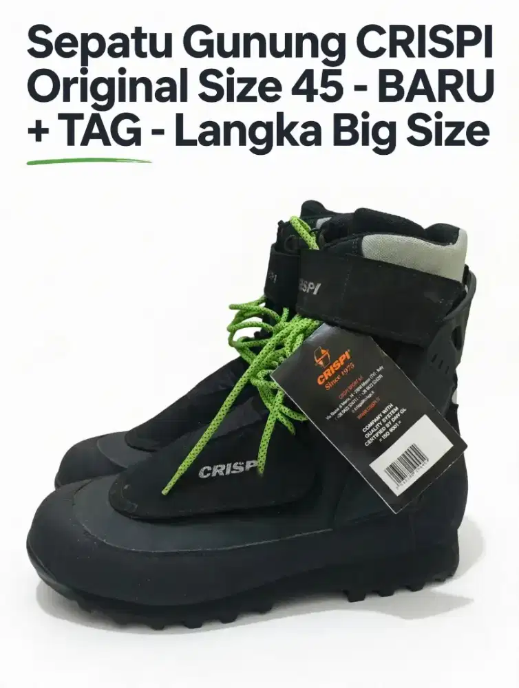Sepatu Gunung CRISPI Original Size 45 - BARU + TAG - Langka Big Size