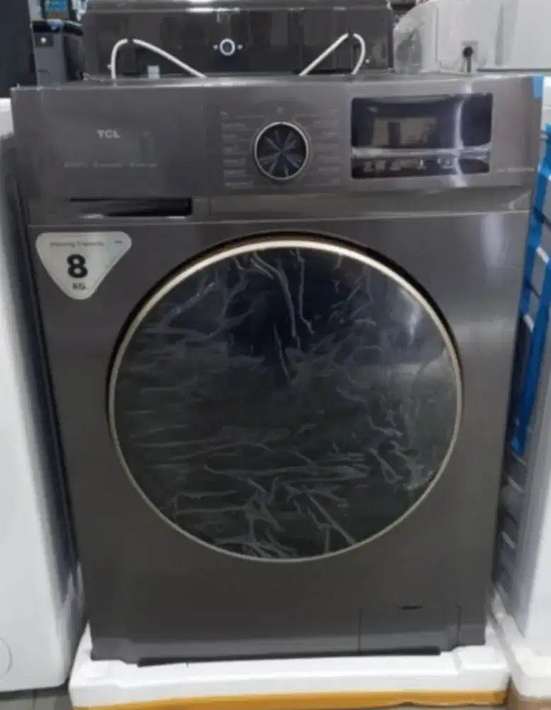Mesin Cuci TCL 8kg front loading hemat low watt baru belum dipakai