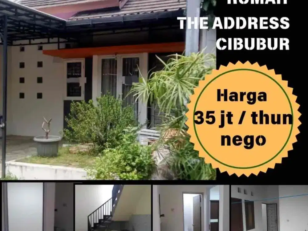 Disewakan Rumah Rapi Siap Huni Harga Murah di The Address Cibubur