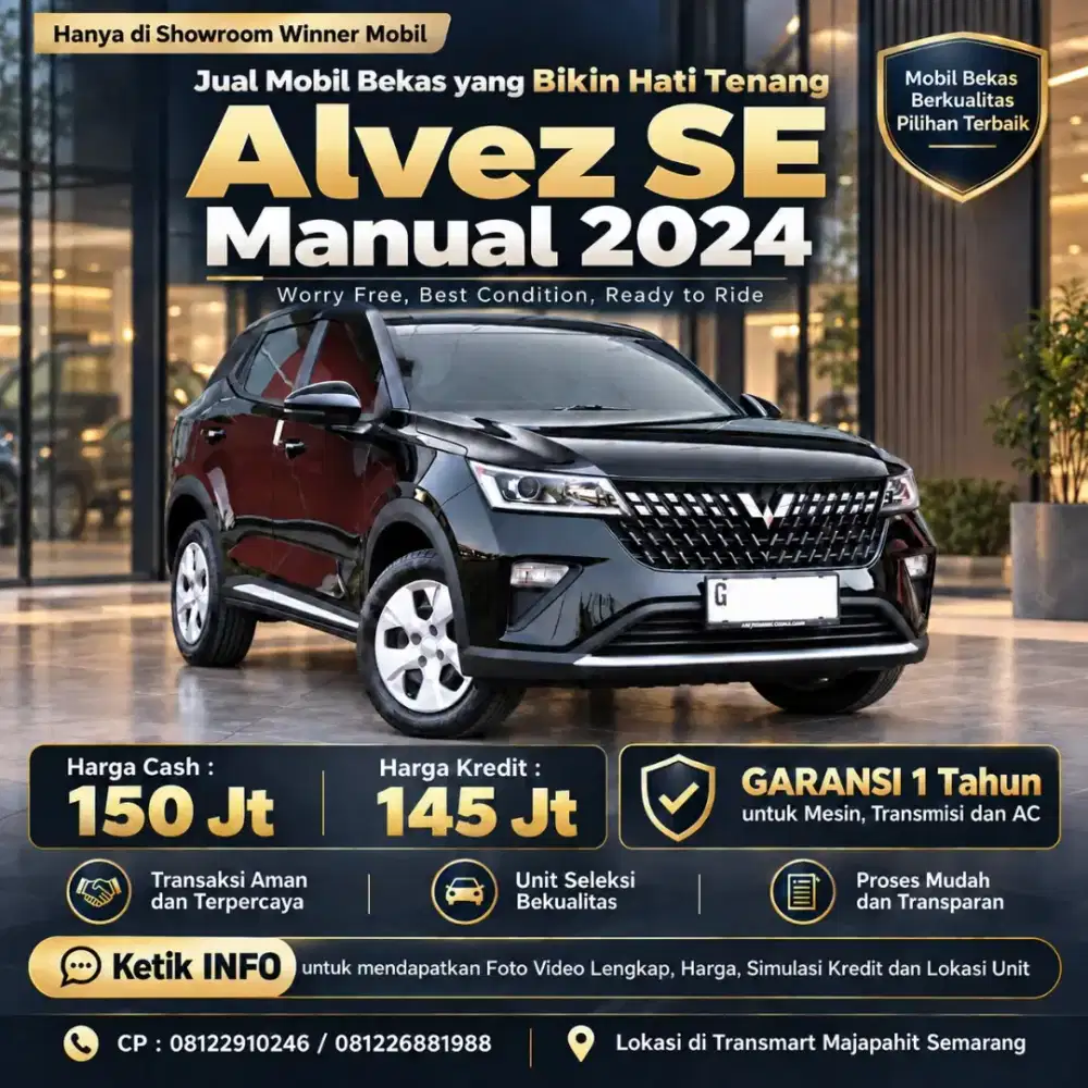 Garansi 1 Th, 2024 / 2023 Alvez Manual, KM 15rb, Nol Spet, Istimewa