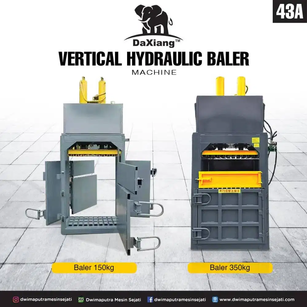 Vertical Hydraulic Baler Machine / Mesin Press Sampah