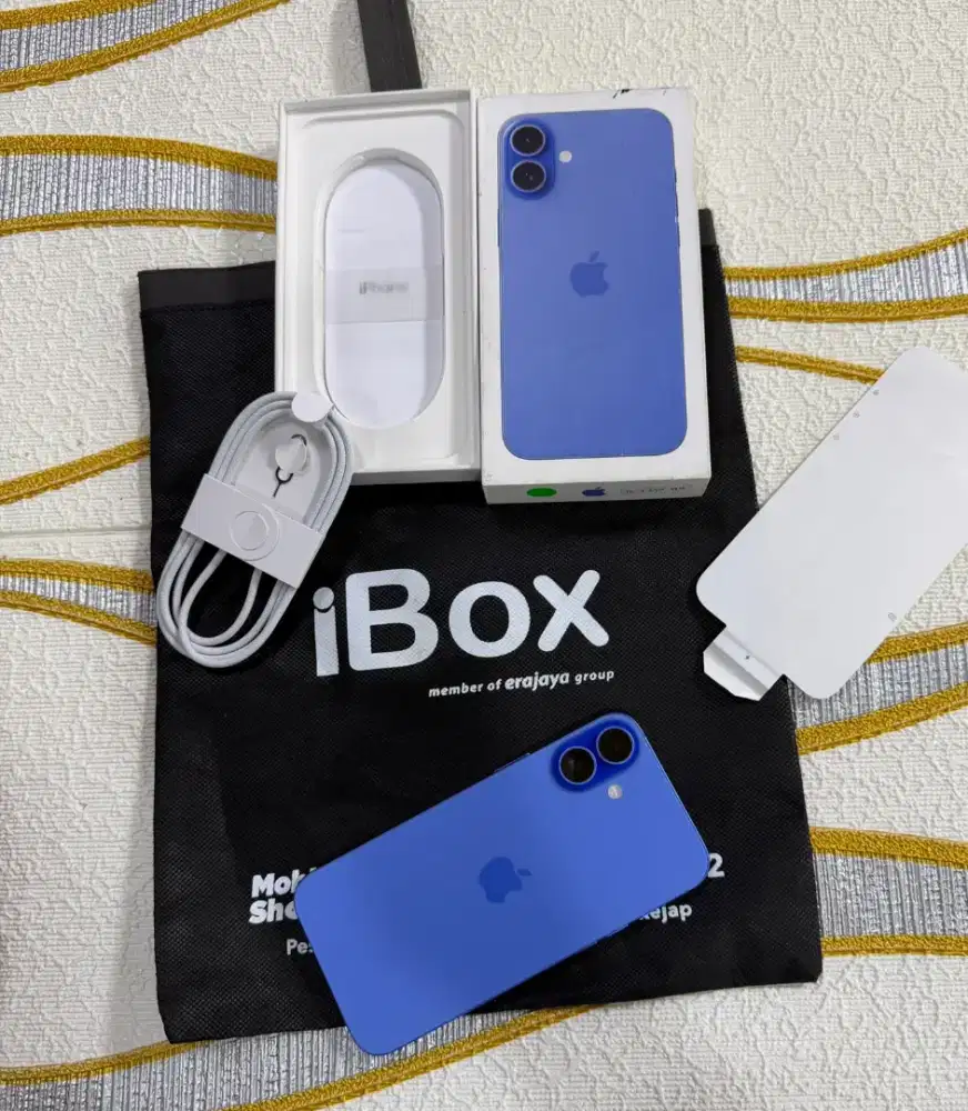 Iphone 16 Plus 256GB Ultramarine Fullset Garansi Resmi HB100%