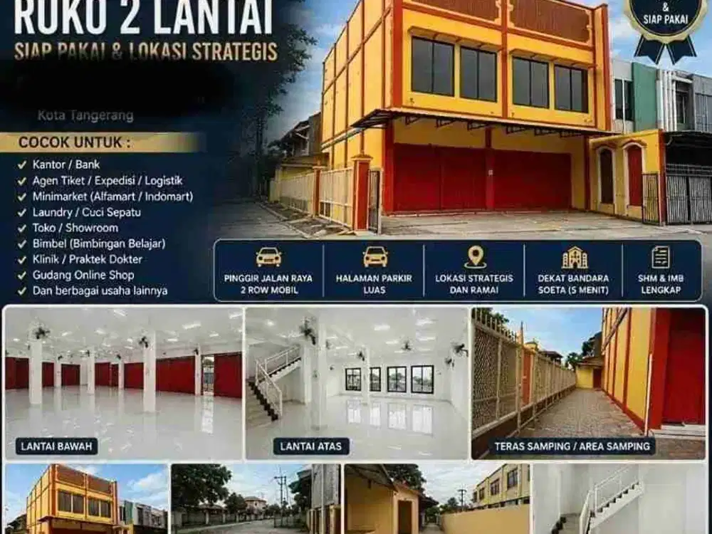 Di Jual/Sewa Baru Ruko Gandeng 2 Lantai Di Kedaung wetan