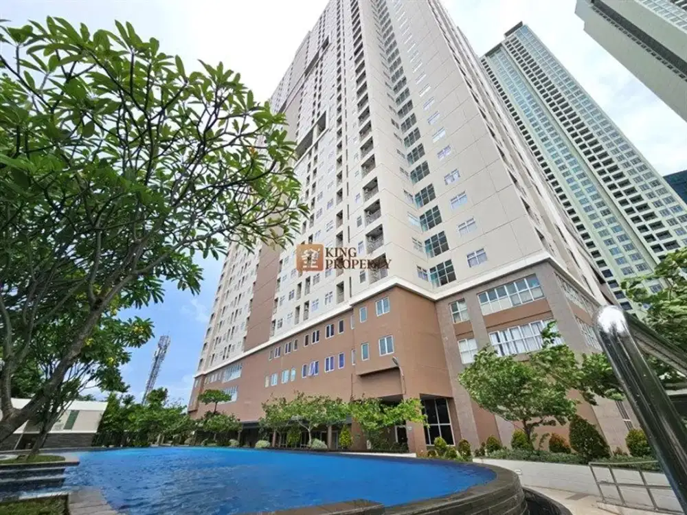 5 Menit ke Central Park & Soho Capital - APL Tower, Disewa Studio Madison Park Bersih Siap Huni Fasilitas Kolam Renang,  Gym, Billiard, Sky Garden.
