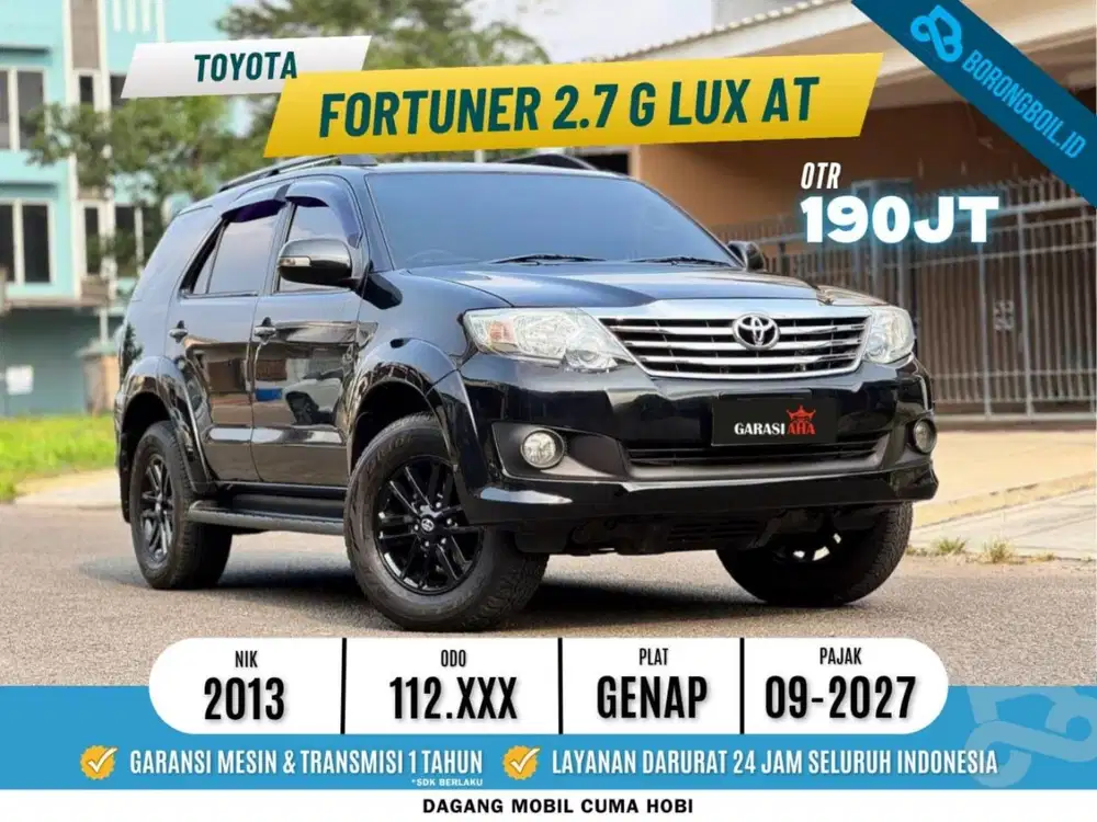 Toyota Fortuner 2.7 G LUX AT 2013 Hitam