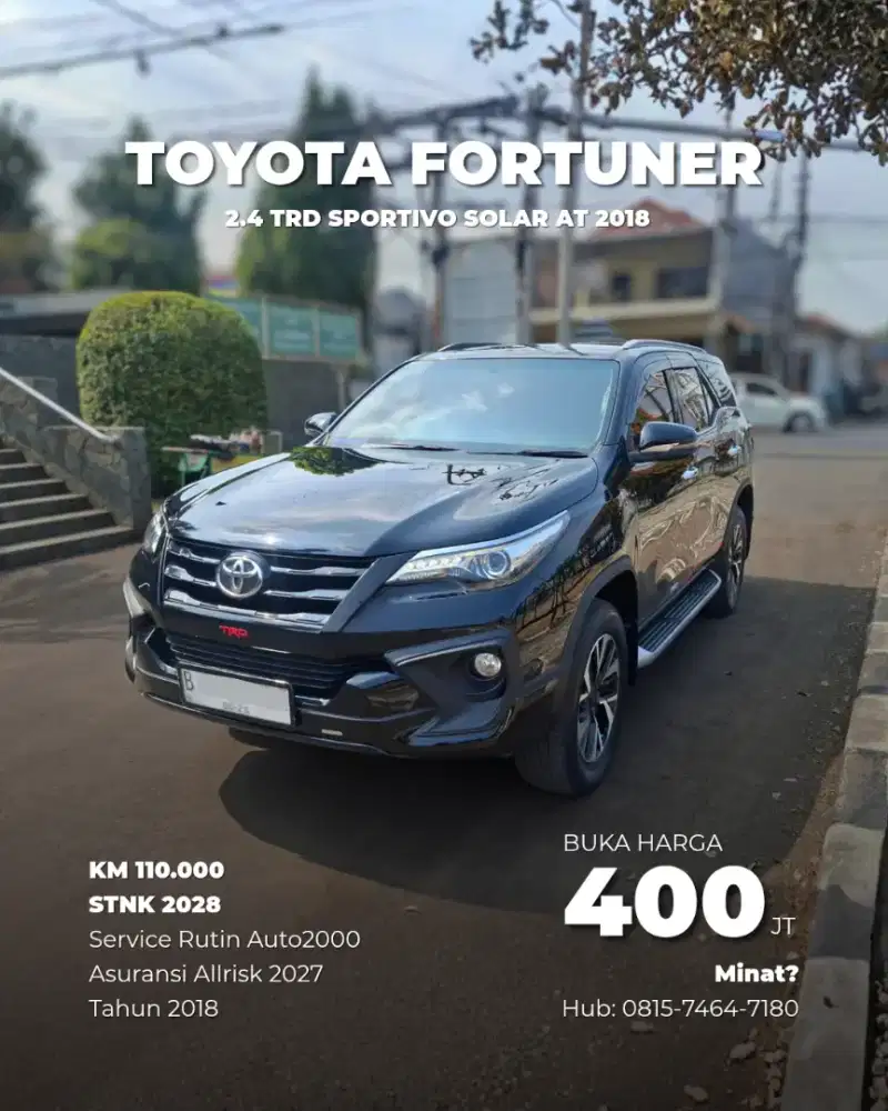 Toyota Fortuner 2.4 4x2 TRD Sportivo Solar AT 2018