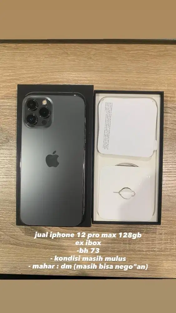 Jual Iphone 12 Pro Max 128gb ex ibox