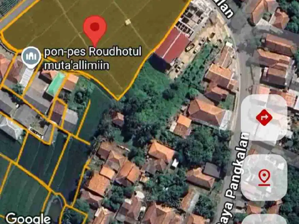 Dijual Sawah Loji Luas 6553 m Posisi Hook dijalan Utama Pangkalan