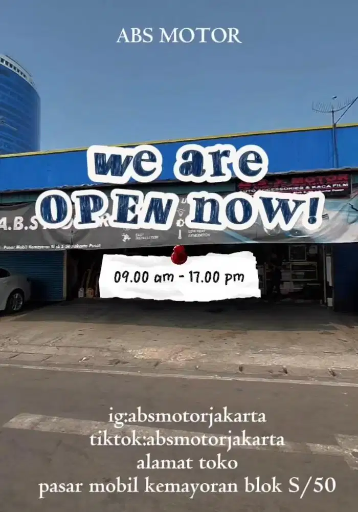 Dicari karyawan untuk toko aksesoris mobil