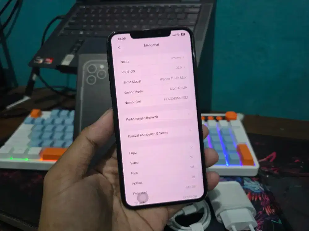 Iphone 11 Pro Max 512Gb Mulus95% Fullset Ex.inter BisaTt