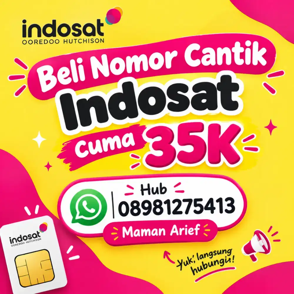 INDOSAT NOMOR CANTIK CUMA 35K