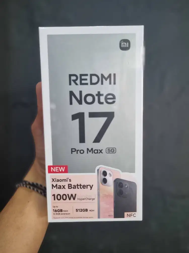 REDMI NOTE 17 PRO MAX 8/258GB NEW GARANSI RESMI