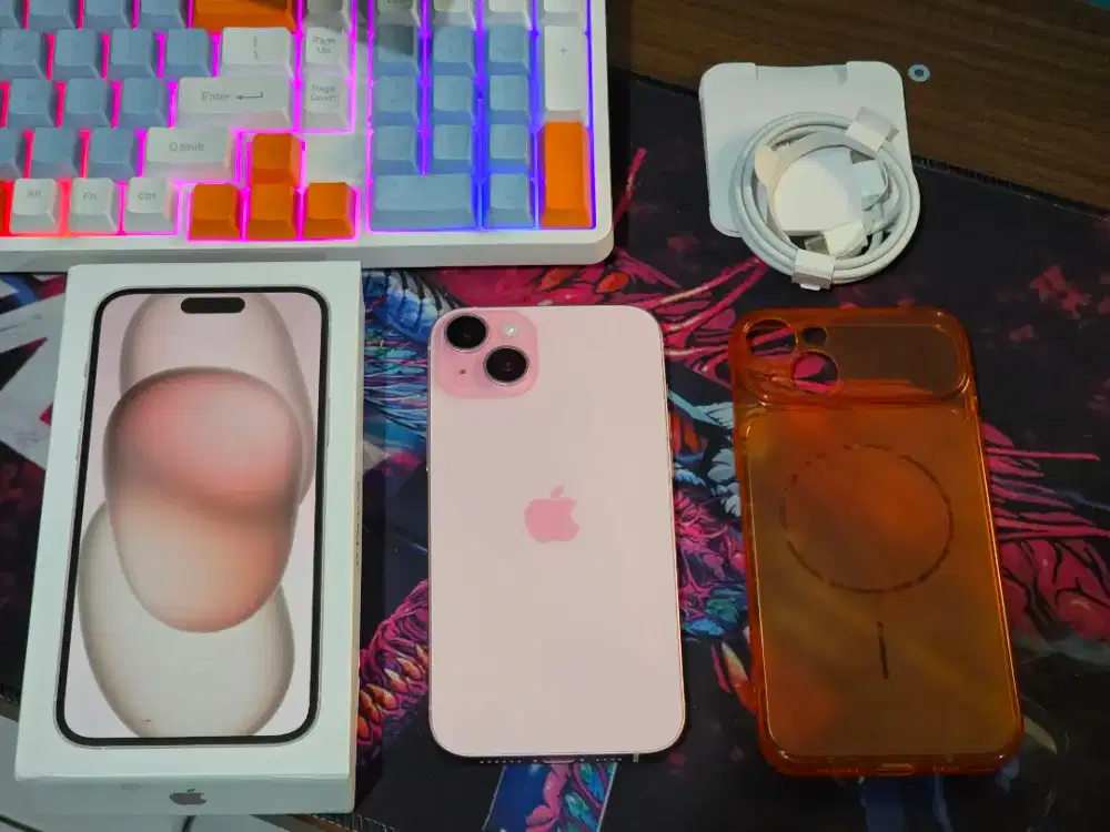 Iphone 15 PLus 128GB LikeNew BH100% Fullset AllOperator BisaTt