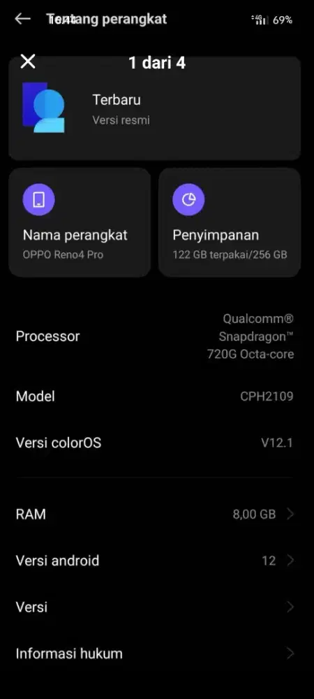 oppo reno 4 pro 8+5/256gb