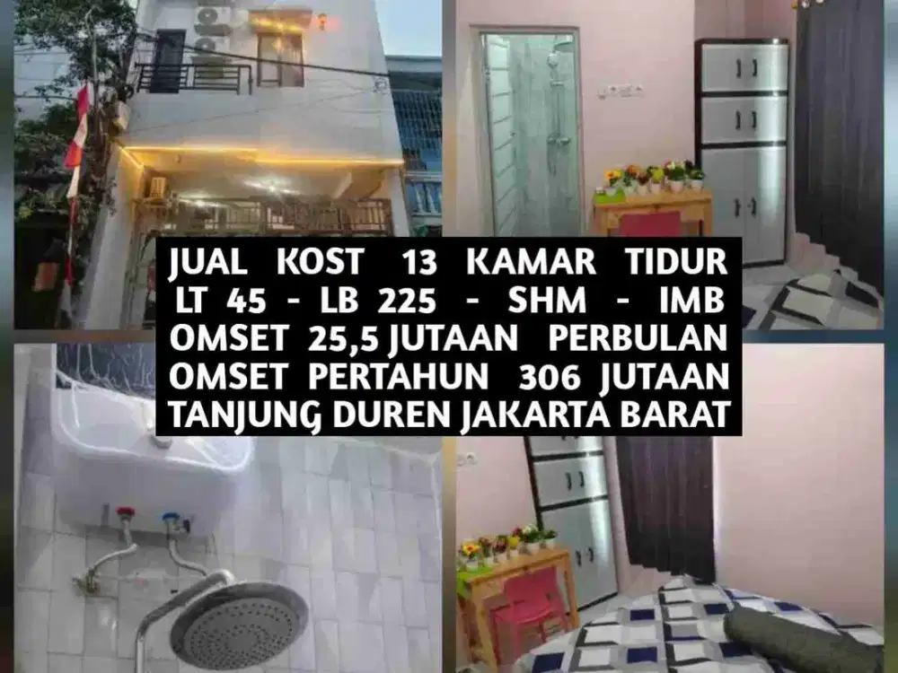 JUAL KOST KOSAN PRESTIGE AREA TANJUNG DUREN GROGOL PETAMBURAN