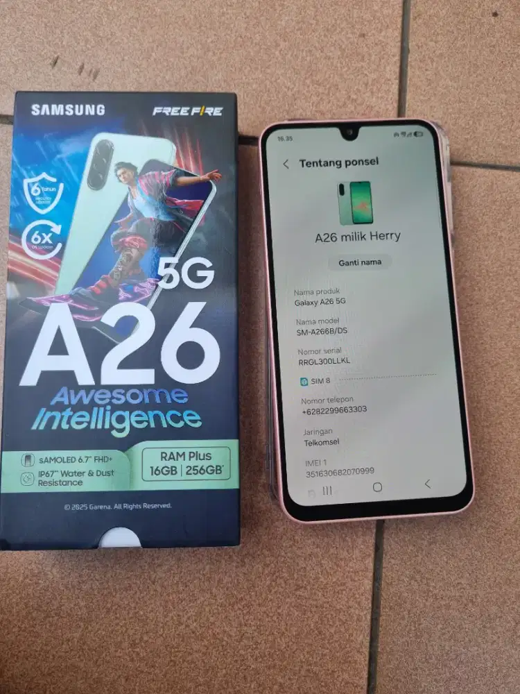 Samsung galaxy S26 5G 8/256 lengkap