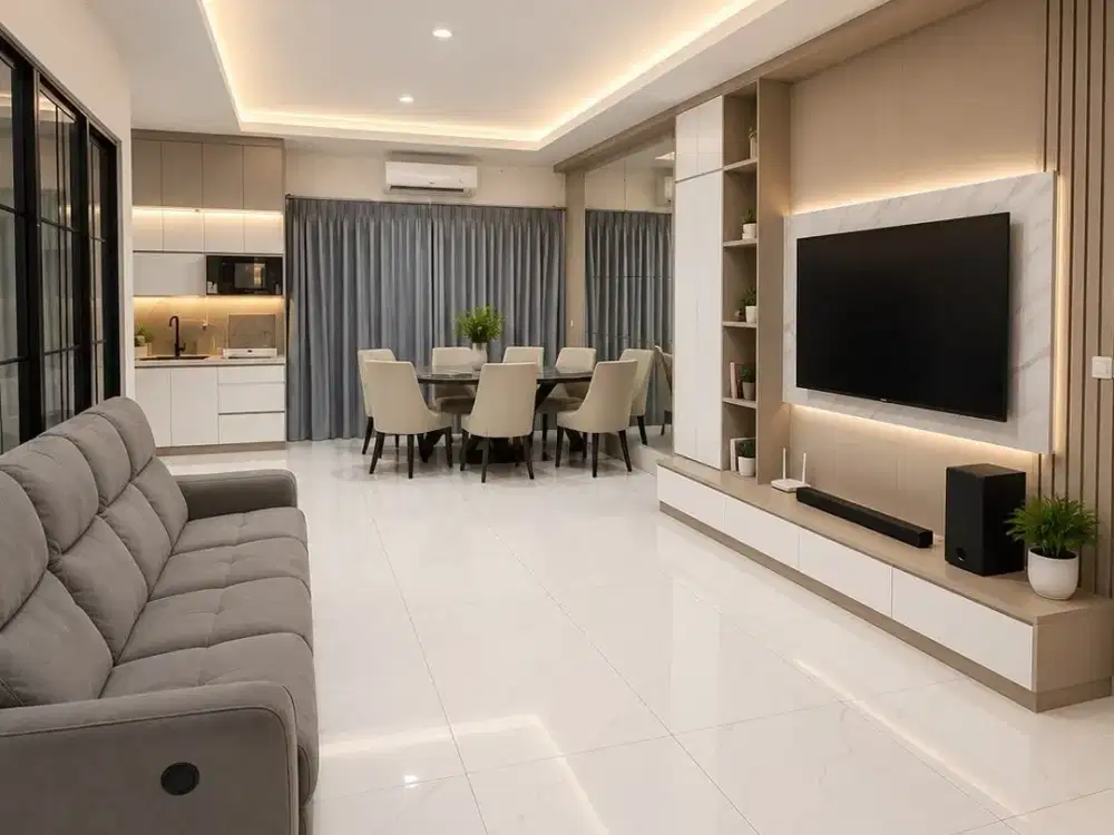 RUMAH FULL INTERIOR & FULL RENOV Cluster Helios,Suvarna Sutera