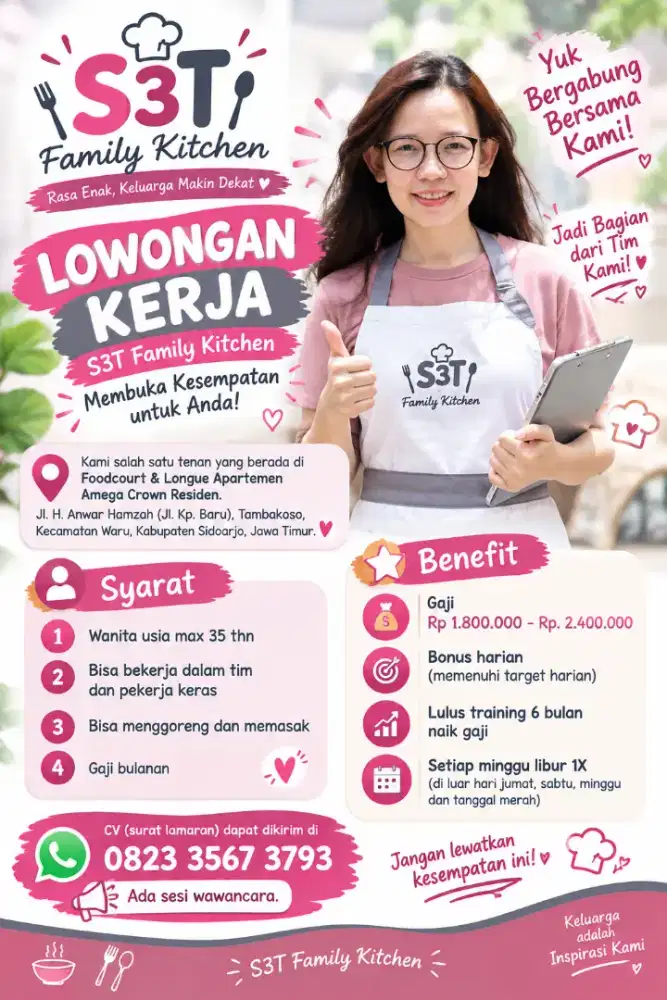 dicari karyawan tetap