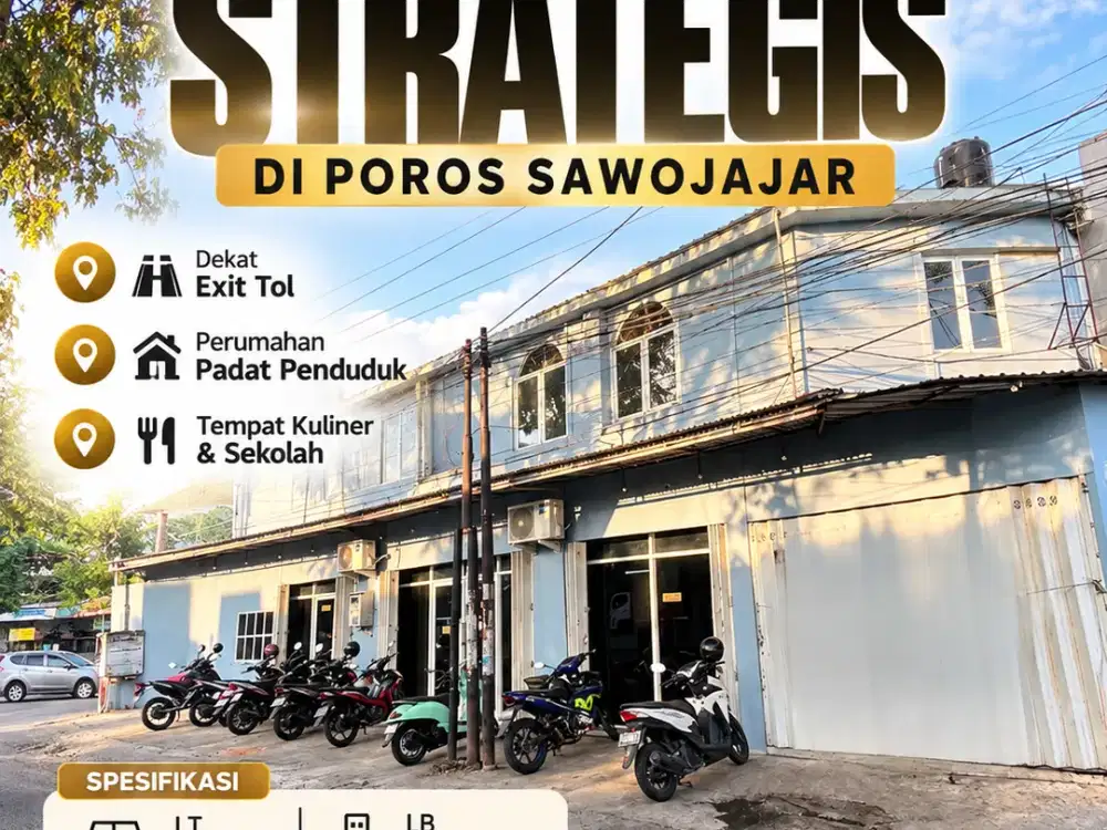 Ruko strategis Dijual Murah di Sawoajajar Malang