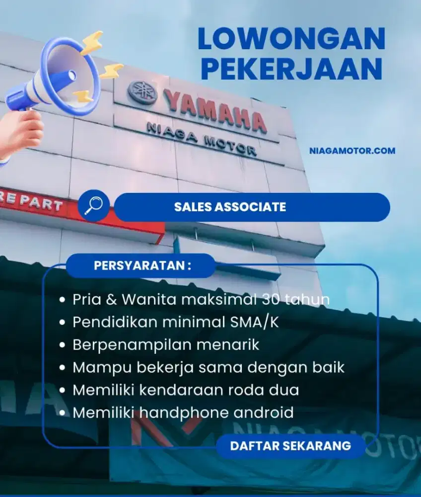 Lowongan pekerjaan seles lapangan yamaha