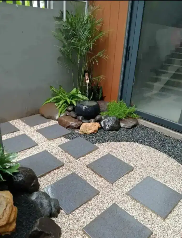 Jasa pembuatan taman kering bebas perawatan dan maintenance