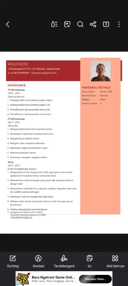 mencari majikan baru,butuh pemasukan/gaji