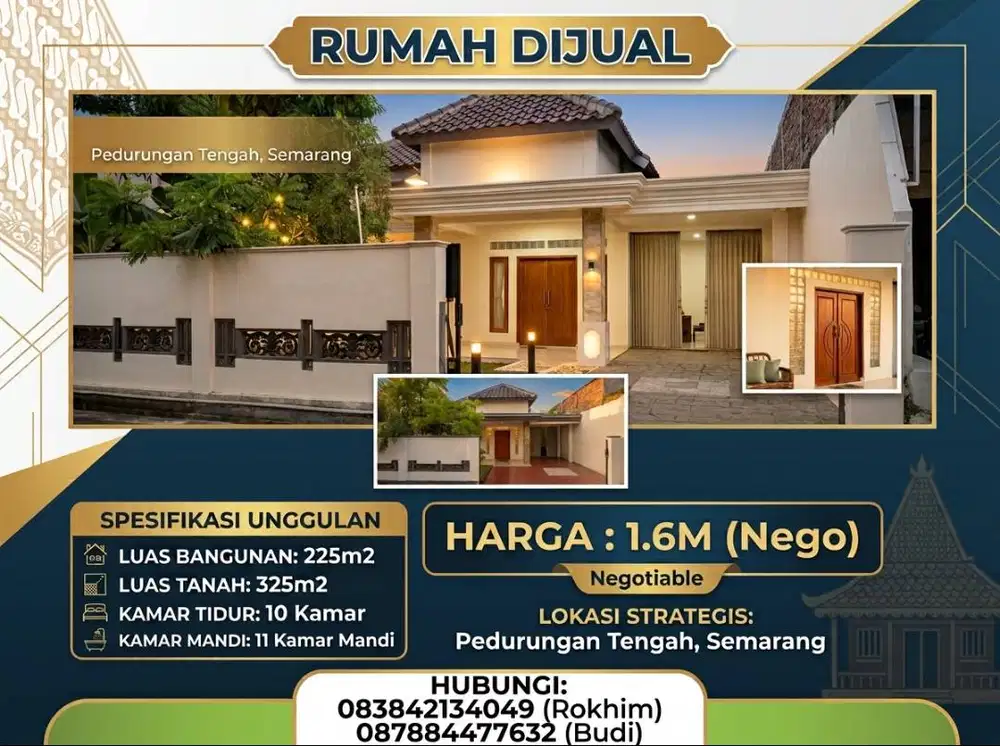 Dijual Rumah Luas 10 Kamar – Potensi Usaha Kos / Kontrakan Siap Jalan!