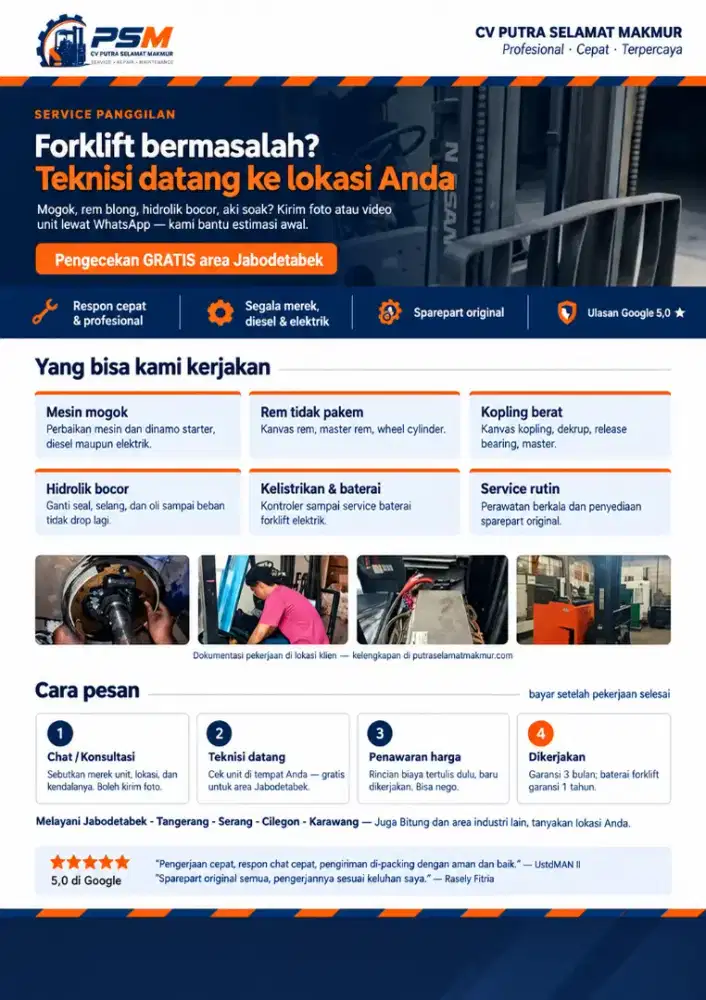 JASA PERBAIKAN FORKLIFT | FORKLIFT SERVICE & REPAIR