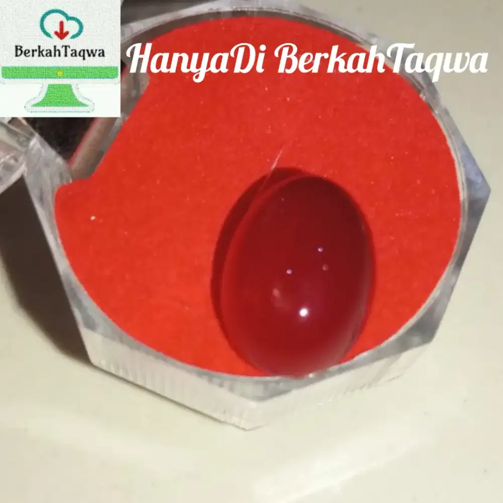Batu Akik Merah Delima Red Chalcedony Mulus Mengilap