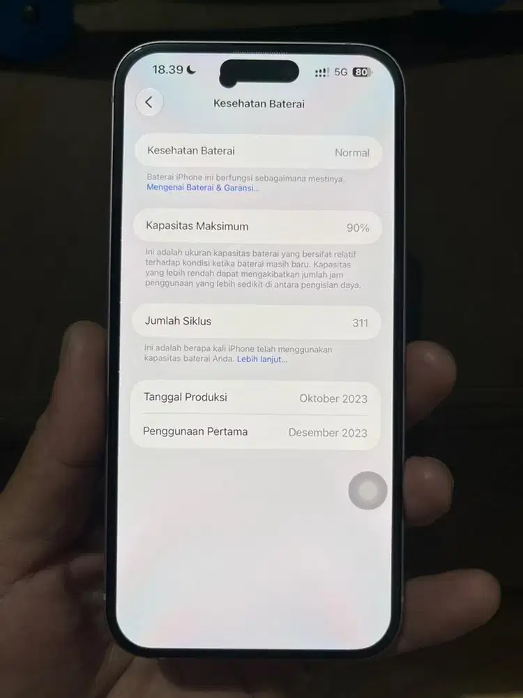 Iphone 15 plus inter 2sinyal on bh 90% ril aja