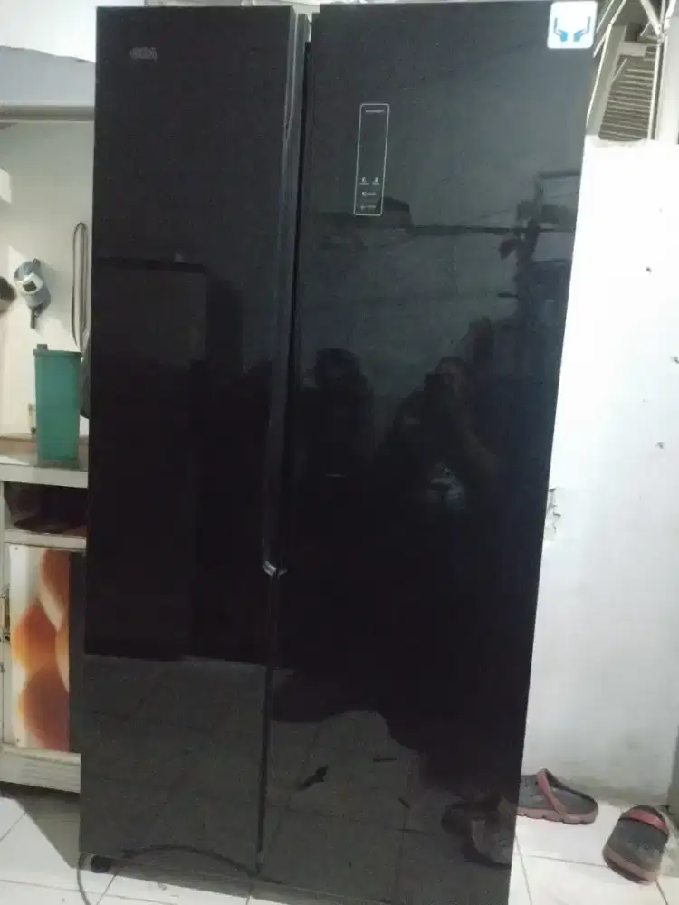 Kulkas side by side GEA normal dingin joss berfungsi dngan baik