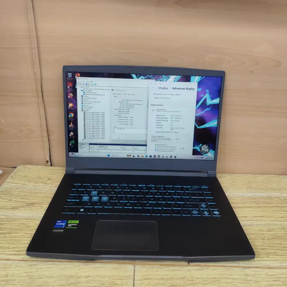 MSI Thin 15 B13uc Core i7-13620h Ram 8gb Ssd 512gb RTX 3050 4gb Fhd