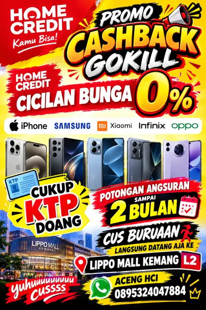PROMO CASH BACK DAN POTONGAN CICILAN 2 BULAN