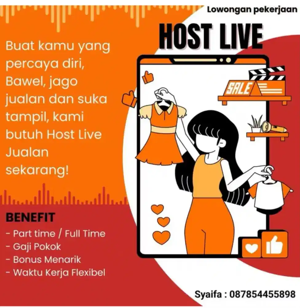 Lowongan kerja host live