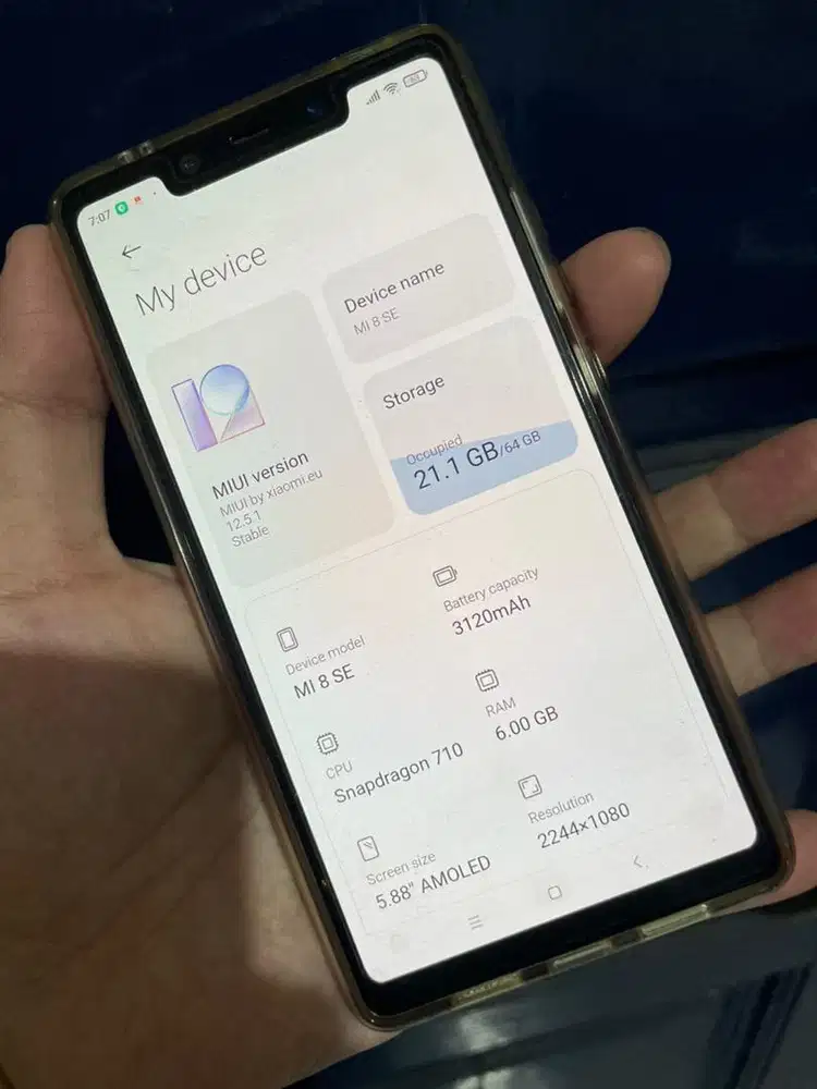 HP Langka Flagship MI 8 SE 6/64 Super Amoled Original Sinyal Aman