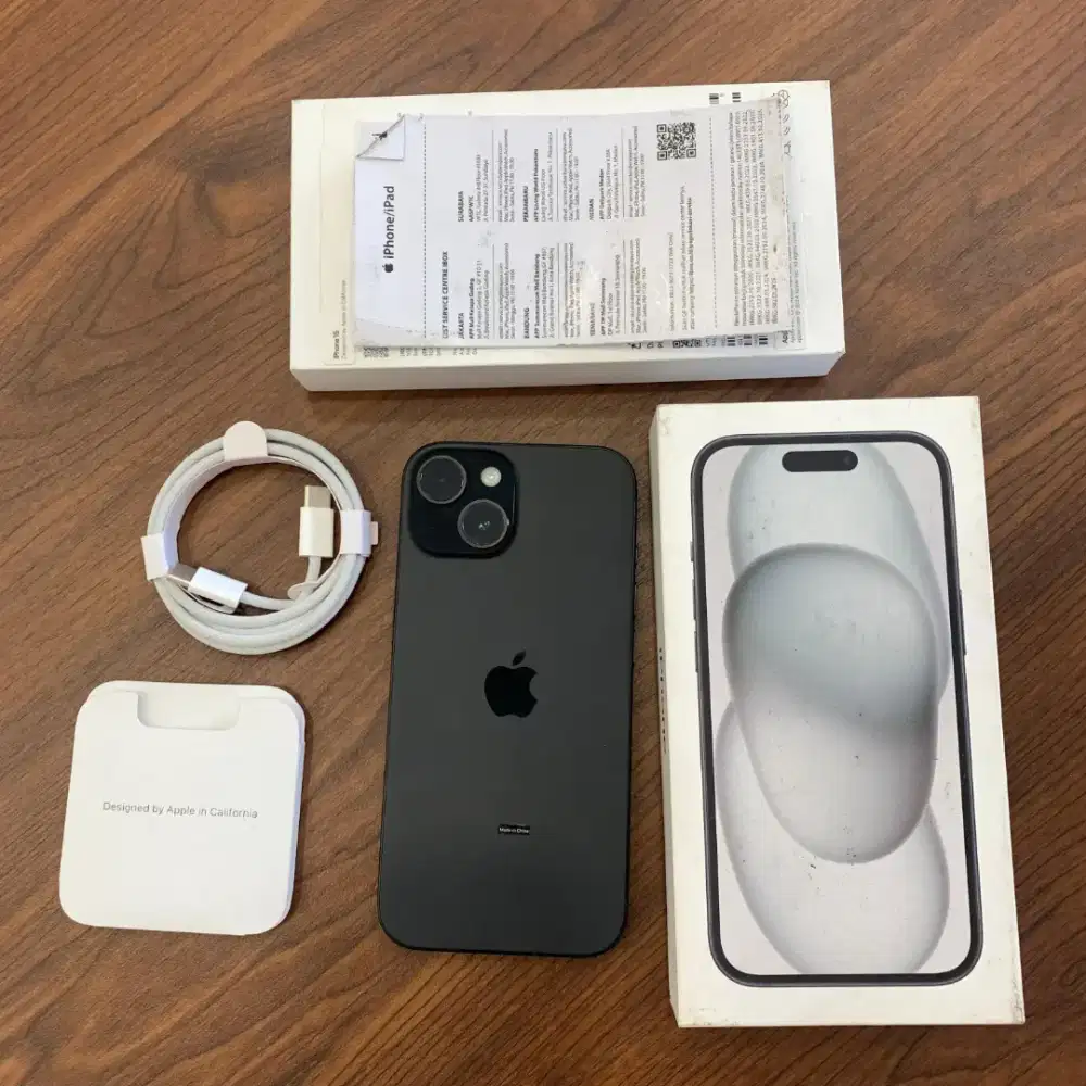 Iphone 15 black 128 Gb | Resmi | Bh 100% | Garansi on 2027 | Fullset