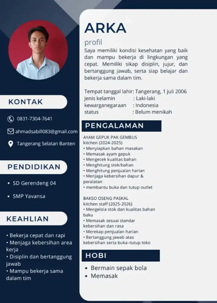saya mencari lowongan pekerjaan