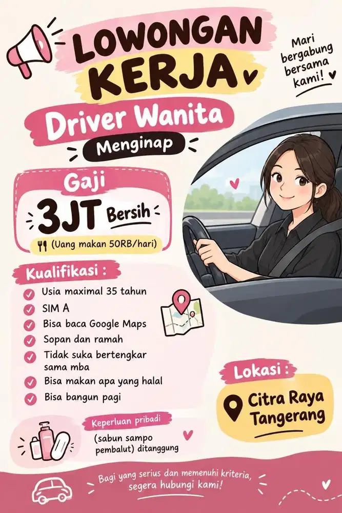 DRIVER WANITA BERPENGALAMAN