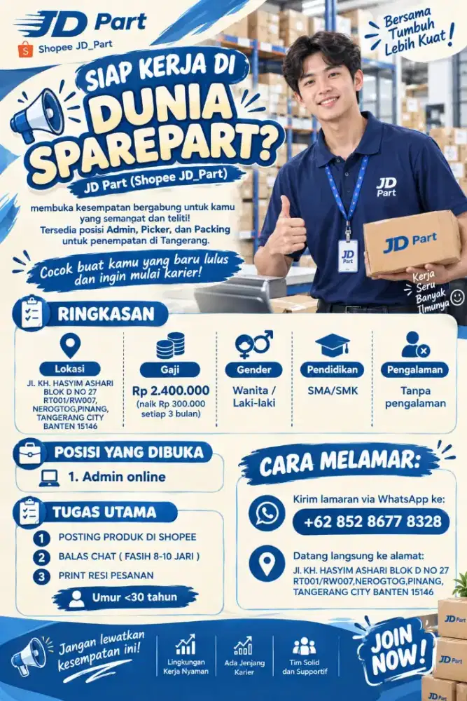 REKRUT ADMIN ONLINE SHOP