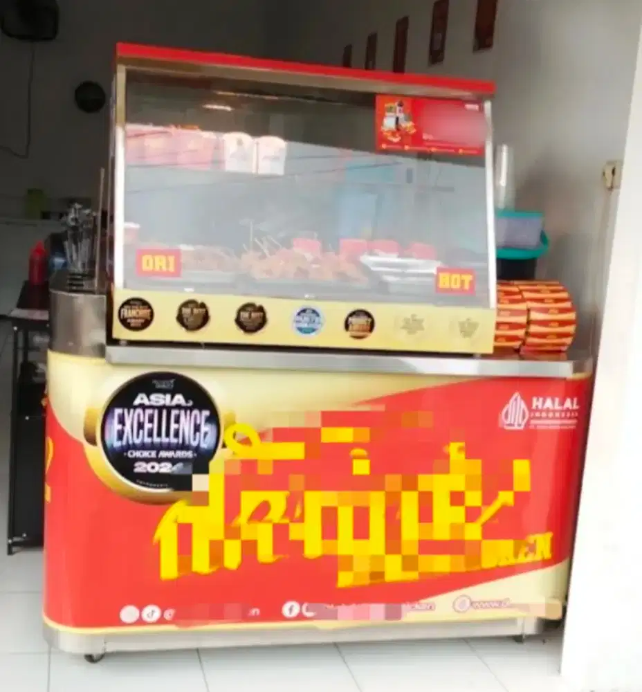 Rombong ayam geprek + kelengkapan